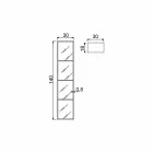 Mobilní kontejner lázně se 4 přihrádkami, L300x H1400 mm, Adelia Viadurini