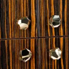 Moderní mobilní kontejner se 4 dveřmi z leštěného ebenového dřeva Ada Viadurini