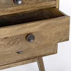 Mobilní příborník se 2 dvířky a 3 zásuvkami z vintage mangovníkového dřeva - Desiderio Viadurini