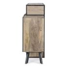 Mobilní příborník 3 dveře z mangového dřeva a oceli Homemotion - Signorino Viadurini