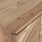 Mobilní příborník z akáciového dřeva 3 Doors etnický design Homemotion - Carla Viadurini