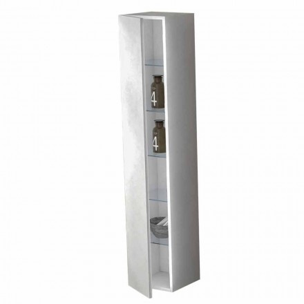 Sloupový koupelnový nábytek 6 polic s dvířky ve 4 provedeních - Antanta Viadurini