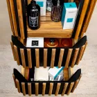 Sloupová koupelnová skříňka z masivního teaku a mahagonu - Plumeria Viadurini