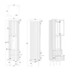 Sloupová koupelnová skříňka z masivního teaku a mahagonu - Plumeria Viadurini