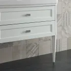 Koupelnová skříňka se dvěma zásuvkami a keramickým umyvadlem Made in Italy - Rome Viadurini