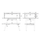 Koupelnová skříňka s dřevěným povrchem a komoda v zelené barvě - Gatien Viadurini