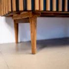 Ručně vyráběná koupelnová skříňka z masivního teaku a mahagonu - Heliconia Viadurini