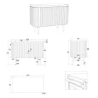 Ručně vyráběná koupelnová skříňka z masivního teaku a mahagonu - Heliconia Viadurini