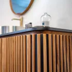 Ručně vyráběná koupelnová skříňka z masivního teaku a mahagonu - Heliconia Viadurini