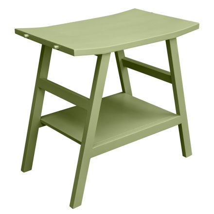 Moderní koupelnová skříňka se zelenou policí a háčky na ručníky - Crina Viadurini