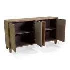 Vnitřní skříň se 4 dveřmi s dýhou MDF a jedlovými nohami - Tempesta Viadurini