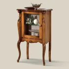 Klasický nábytek do obývacího pokoje s 1 skleněnými nebo dřevěnými dvířky vyrobený v Itálii - Londýn Viadurini