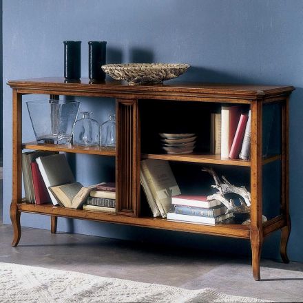 Oboustranný nábytek do obývacího pokoje ze dřeva Bassano Francie Made in Italy - Ammiti Viadurini