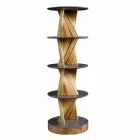 Designový dřevěný nábytek s kulatými policemi v Gresu vyrobený v Itálii - Aspide Viadurini