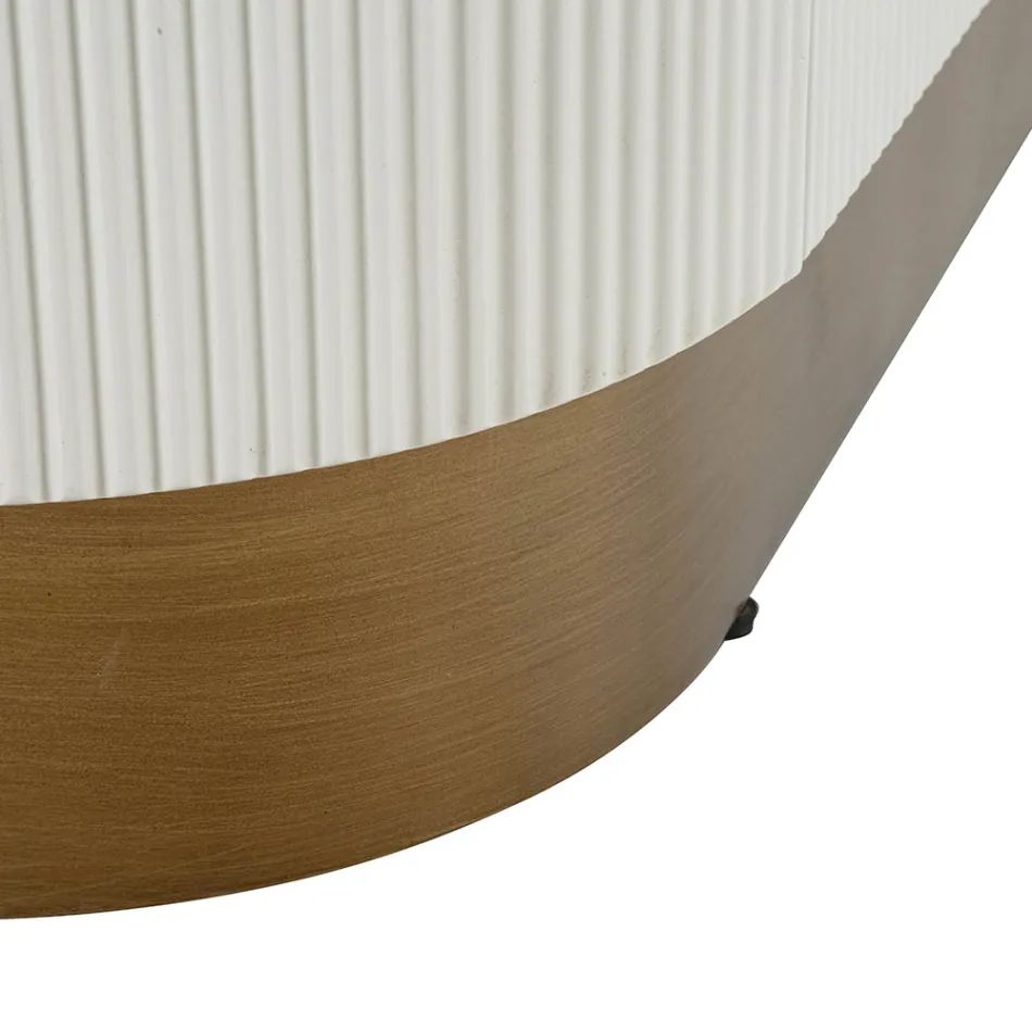 Dřevěná skříňka s horními a zaoblenými vložkami se 2 dvířky a 2 policemi - Rachel Viadurini