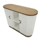 Dřevěná skříňka s horními a zaoblenými vložkami se 2 dvířky a 2 policemi - Rachel Viadurini