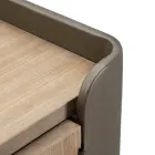 Skříň z jedlového dřeva a šedé litiny se 3 zásuvkami a 2 dvířky - Cooper Viadurini