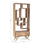 Knihovna do obývacího pokoje z akáciového dřeva a zásuvka Homemotion - Auriel Viadurini