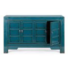 Mobilní příborník 4 dveře z modrého jilmového dřeva Vintage Design Homemotion - Konan Viadurini