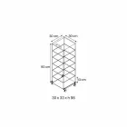 Víceúčelová skříňka s kolečky z průhledného skla s 3,6,8 nebo 10 policemi - Versatilio Viadurini