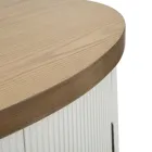 Oválná dřevěná skříňka s horními a zaoblenými vložkami se 2 dvířky - Rachel Viadurini