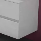 Závěsná koupelnová skříňka s dvojitým umyvadlem na desku - Mandrillo Viadurini