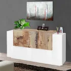 Nábytek do obývacího pokoje 2 dveře a 2 dveře ze dřeva 2 povrchové úpravy - Theresse Viadurini