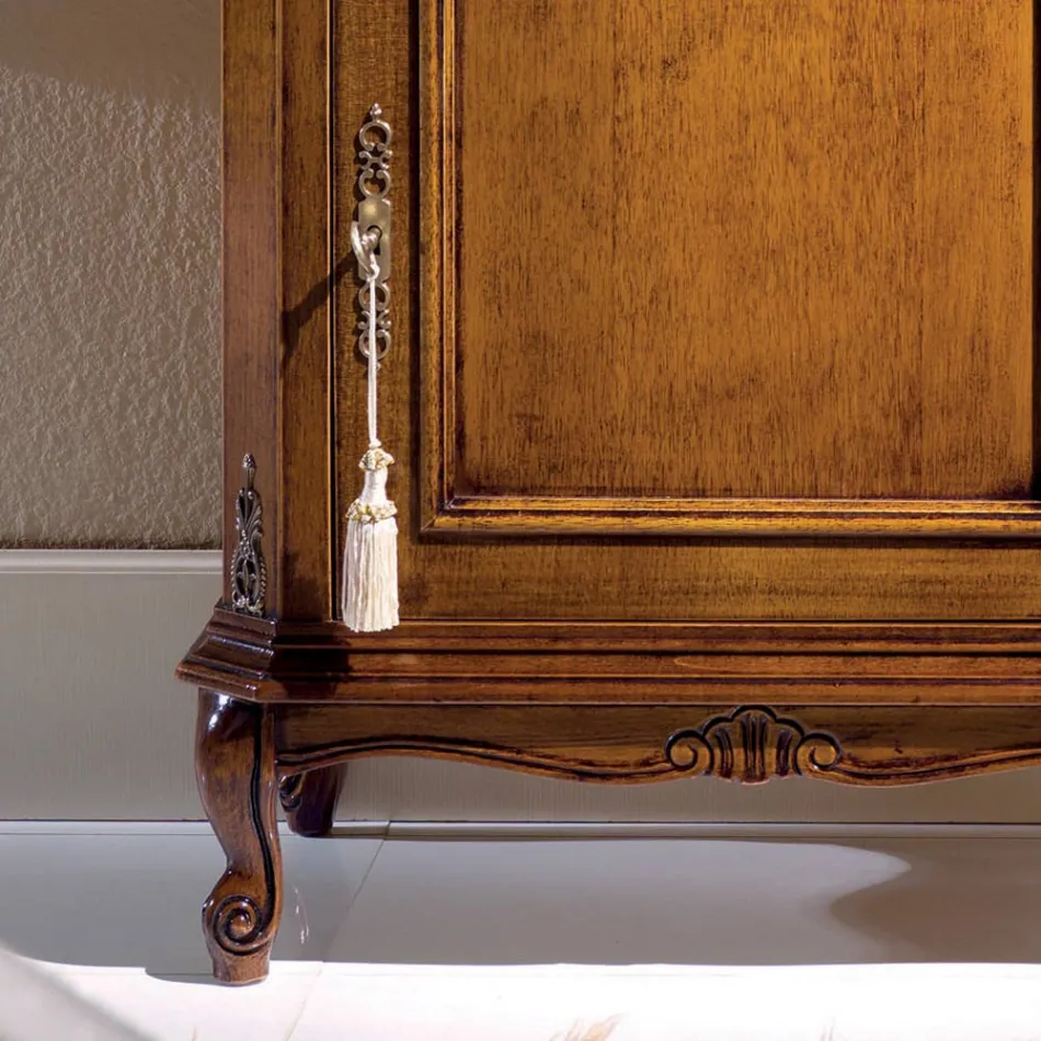 Klasický dřevěný držák na telefon s dvířky Made in Italy - Richard Viadurini