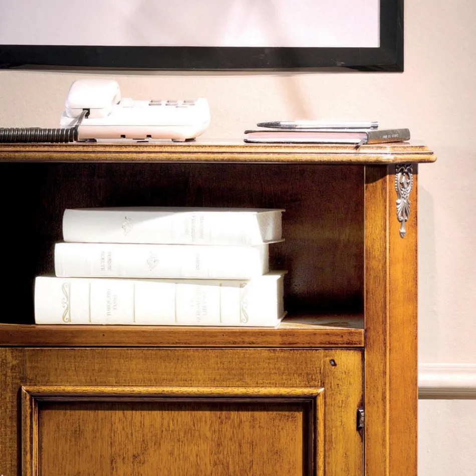 Klasický dřevěný držák na telefon s dvířky Made in Italy - Richard Viadurini