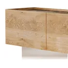 TV skříňka se 3 dveřmi se základnou z tvrzeného skla Made in Italy - Soraya Viadurini