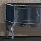 Klasický dřevěný TV stolek s dvířky a přihrádkami Made in Italy - Leonor Viadurini