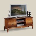 Klasický dřevěný TV stojan s vložkami Made in Italy - Hastings