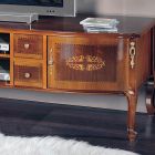 Klasický dřevěný TV stojan s vložkami Made in Italy - Katerine Viadurini
