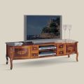 Klasický dřevěný TV stolek s vložkami Made in Italy - Katerine