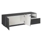 TV skříňka se 2 dvířky, zásuvkou a otevřenou přihrádkou Made in Italy - Popilio Viadurini