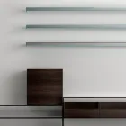 TV stolek se 3 policemi a odklápěcí nádobou Made in Italy - Roman Viadurini