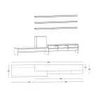 TV stolek se 3 policemi a odklápěcí nádobou Made in Italy - Roman Viadurini