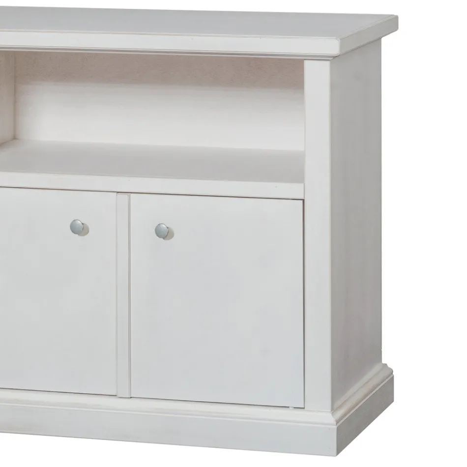 TV stolek s otevřenou přihrádkou a 2 dvířky Made in Italy - Alpan Viadurini