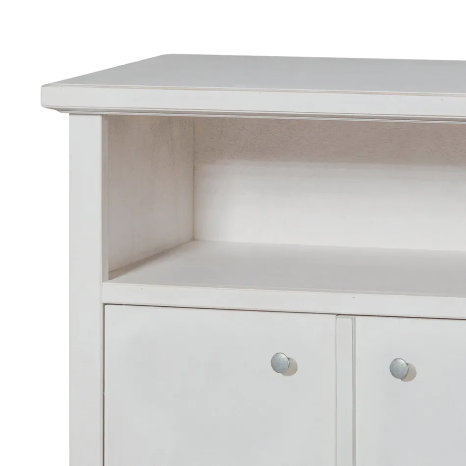 TV stolek s otevřenou přihrádkou a 2 dvířky Made in Italy - Alpan Viadurini