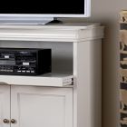 Bílá dřevěná TV skříňka s otočnou deskou Made in Italy - Aplu Viadurini