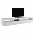 TV skříňka z bílého dřeva nebo břidlice do obývacího pokoje 2 velikosti - Laurent