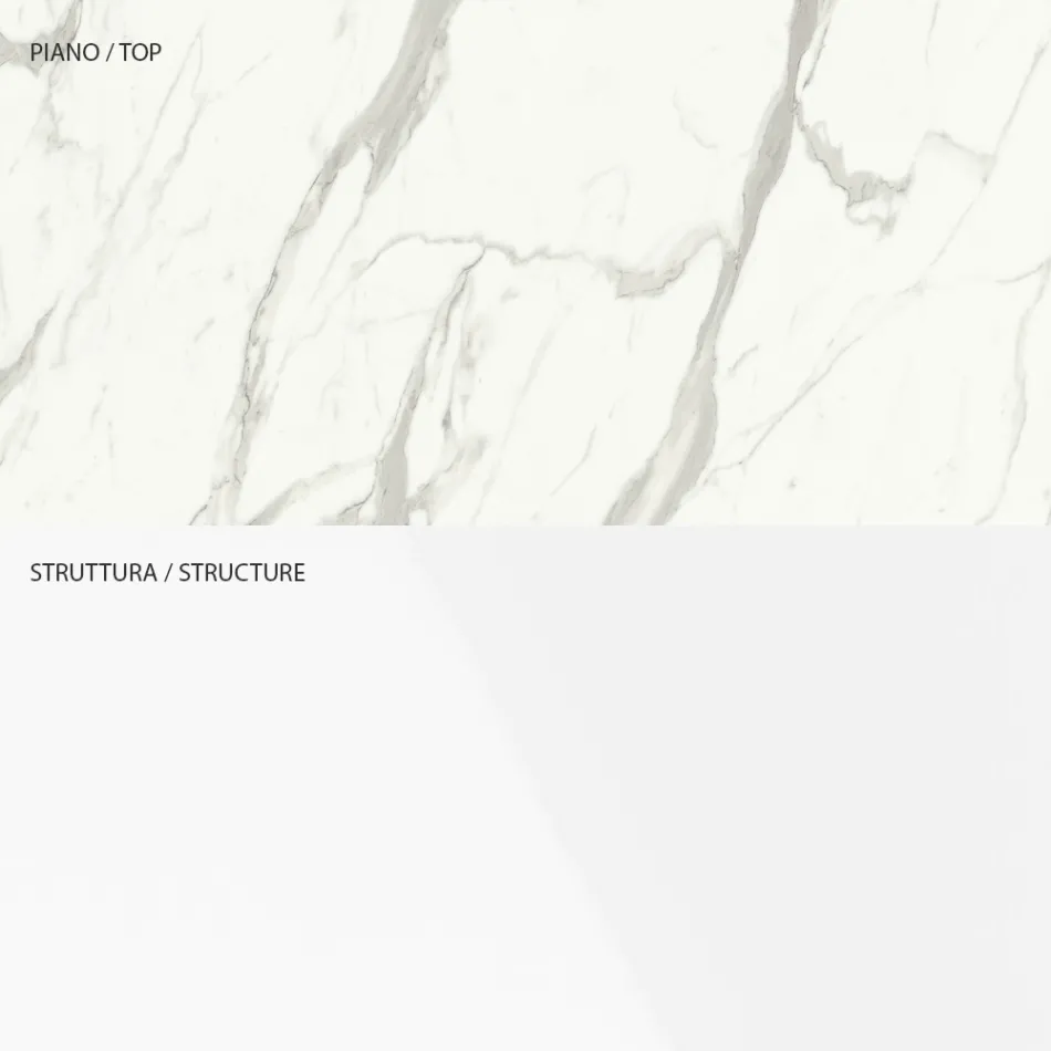 Dřevěný TV stolek s 1 dvířky a 2 zásuvkami - Tantalo Viadurini