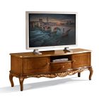 Dřevěná TV skříňka s nohami v klasickém stylu Made in Italy - Chantilly Viadurini
