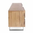 Televizní stojan Homemotion v mangovém dřevě s kovovými vložkami - Sonia Viadurini