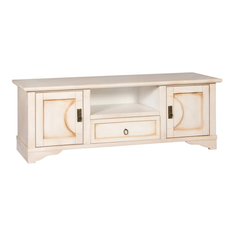 Televizní stojan z dýhovaného dřeva s různými povrchovými úpravami vyrobený v Itálii - Purusha Viadurini