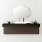 Závěsný televizní stojan se saténovým krystalem vyrobený v Itálii - Americio Viadurini