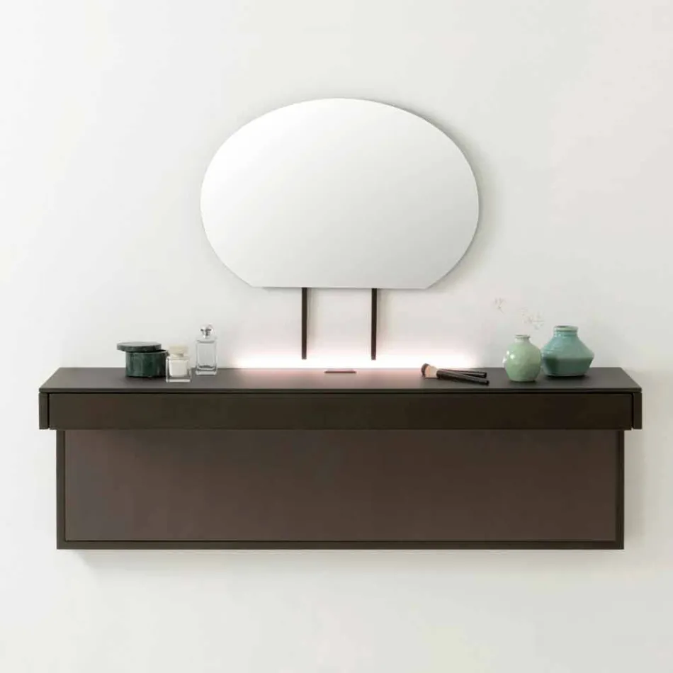 Závěsný televizní stojan se saténovým krystalem vyrobený v Itálii - Americio Viadurini