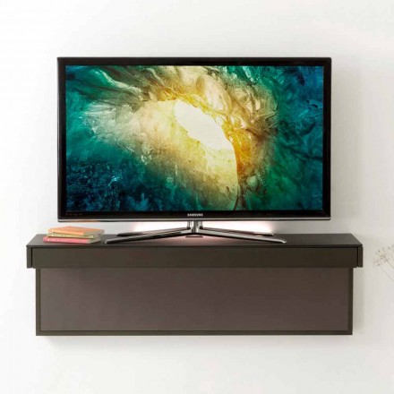 Závěsný televizní stojan se saténovým krystalem vyrobený v Itálii - Americio Viadurini