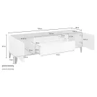 Mobilní televize v melaminu 2 pokoje a 1 zásuvka Made in Italy - Florentino Viadurini