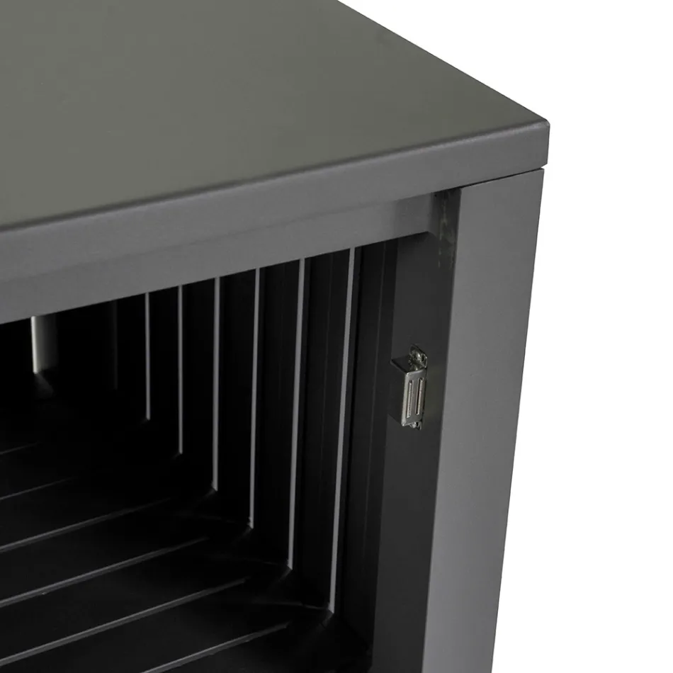 Venkovní hliníková skříňka s 1 dvířky v různých povrchových úpravách - Hotel Viadurini